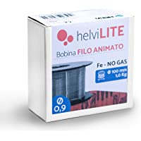 helviLITE 21910109HL - Hilo animado (no Gas) para soldar- diámetro 0-9 mm- 1 kg- gris